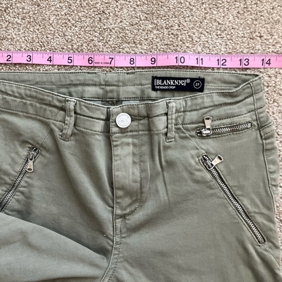 BLANKNYC The Reade Crop Green Crop Skinny Mid Rise Cargo Pants Size 27 - Picture 9 of 11